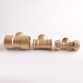 Brass Compression Water Pipe Fittings Compression Equal Coupling Fittings For Pex Pipe